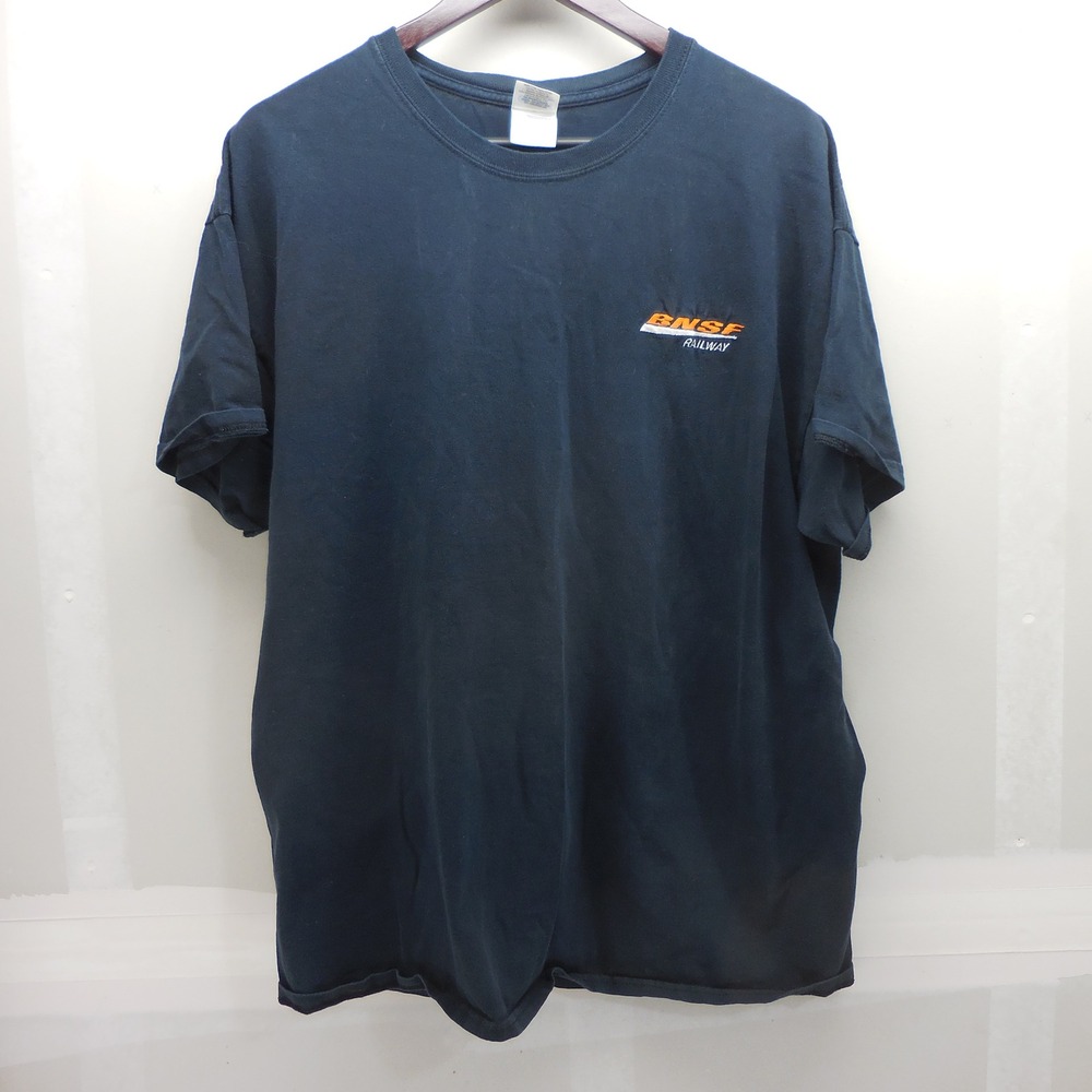 BNSF Burlington Norther Santa Fe Railway T-Shirt Mens XL Black Short Sleeve